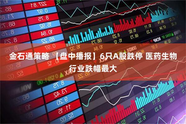 金石通策略 【盘中播报】6只A股跌停 医药生物行业跌幅最大